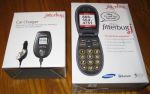 Jitterbug J phone and car charger in boxes